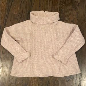 Free People Waffle Turtle Neck, Oatmeal